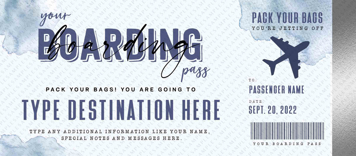 Free Printable Plane Ticket Templates For Travel Planning [PDF]