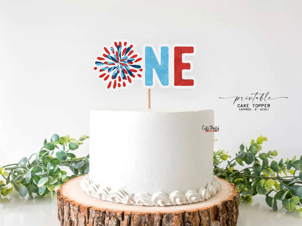 4th of July birthday High Chair Banner Printable INSTANT DOWNLOAD, Editable ONE baby 1st birthday banner garland Little Firecracker 453