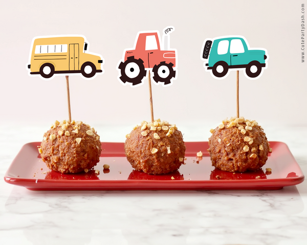 City Transportation Party Kit Decoration INSTANT DOWNLOAD, Printable Cars and Trucks birthday theme Transportation party decor, #509 P
