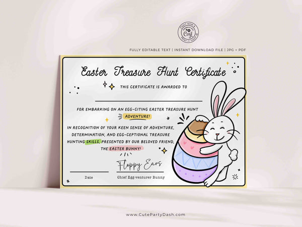 Indoor Easter Egg Hunt Printable Bundle INSTANT DOWNLOAD Editable Easter Scavenger Hunt Game for Kids Activity Treasure Hunt Clues Bunny