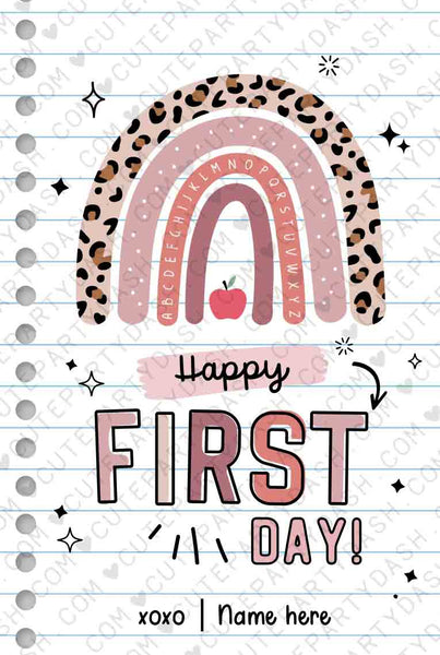 EDITABLE Happy First Day of School Gift Tag Printable Welcome Back To School treat Tag Rainbow Teacher 1st day of school INSTANT DOWNLOAD