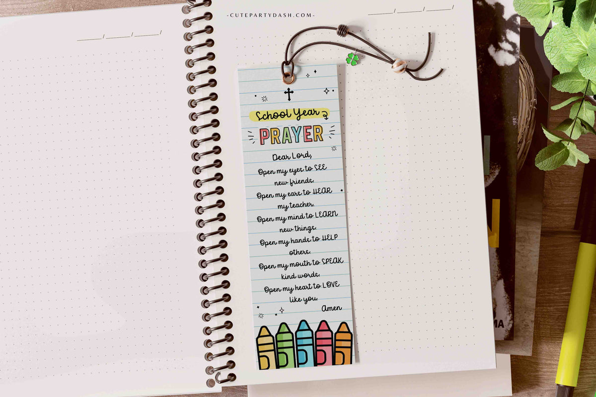 First Day of School Prayer Bookmark for kids INSTANT DOWNLOAD – Cute ...