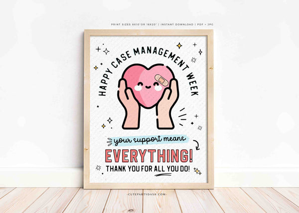 Case Management Week Printable Gift Tag INSTANT DOWNLOAD Printable Case Manager Appreciation Week Editable Tag CM Week Case manager gifts