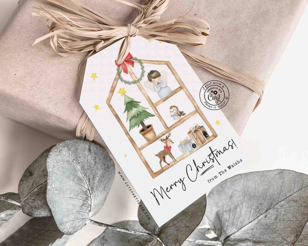 Christmas Nativity gift tags INSTANT DOWNLOAD – Cute Party Dash