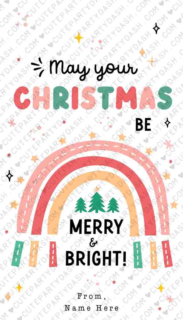 Christmas Merry Christmas gift tags Printable INSTANT DOWNLOAD – Cute ...