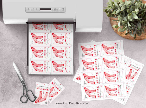 You Knock My Socks Off Classroom Valentine Kids Tag Printable INSTANT DOWNLOAD Happy Valentine's Day EDITABLE Non-Candy Preschool Classroom