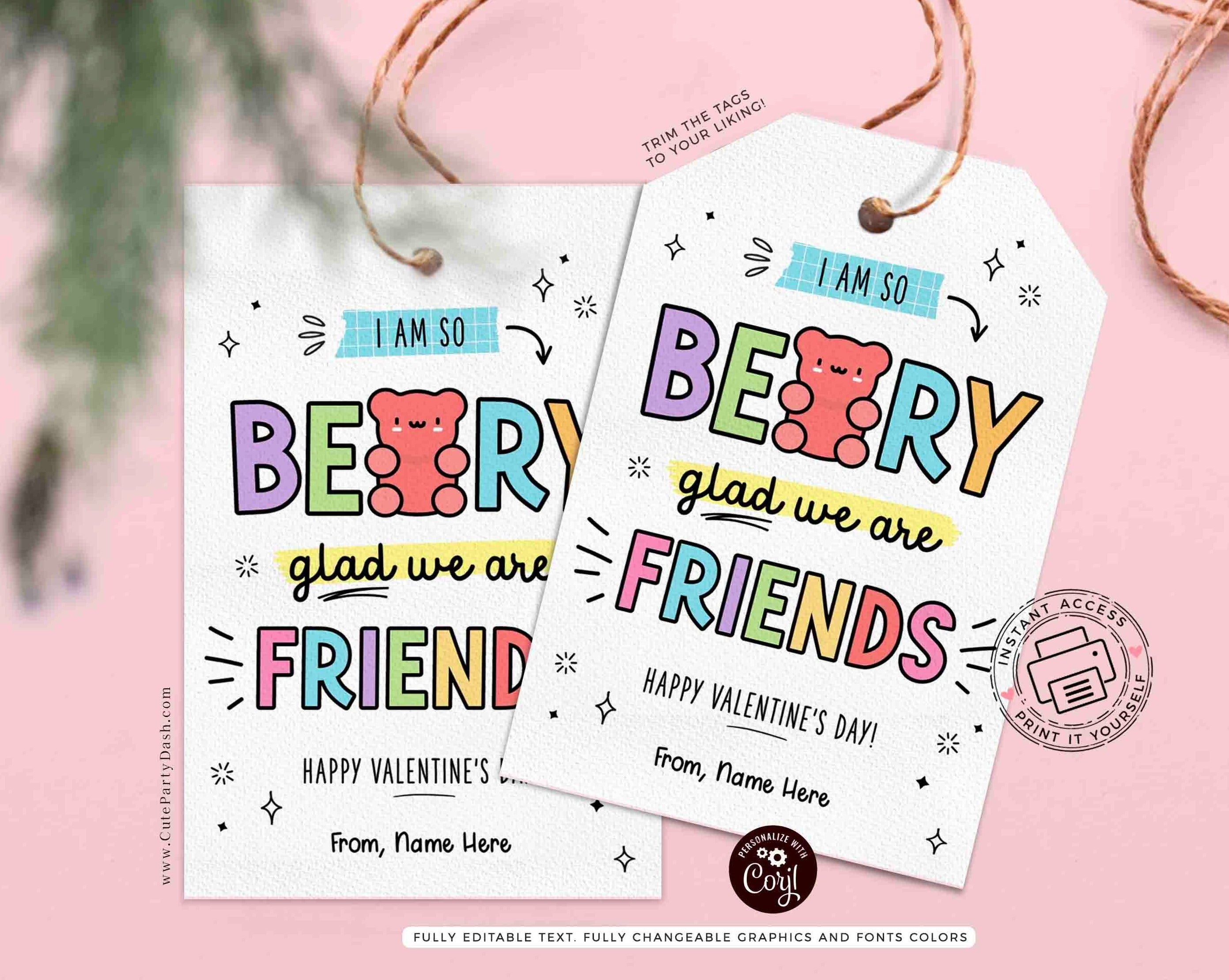 TG401 1GummyBearValentine sDayPrintableGiftTagsValentineTagEditable gummy bear valentine's day gift tag printable instant download