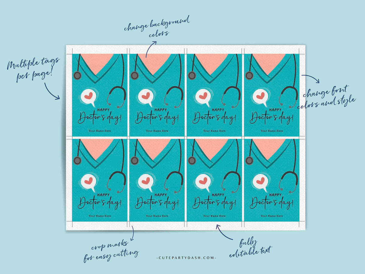 Doctor's day Gift Tags Printable INSTANT DOWNLOAD – Cute Party Dash doctor-s-day-gift-tags-printable-instant-download-cute-party-dash