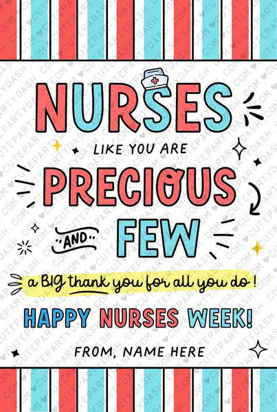 Nurses Week Gift Tags Printable INSTANT DOWNLOAD Editable National Nurses Appreciation Gifts Happy Nurse Week Gifts Thank You Nurses