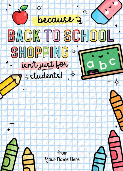 School Supplies Gift Card Holder Printable Happy First Day of School Gift for Teacher Editable Welcome Back to School card INSTANT DOWNLOAD