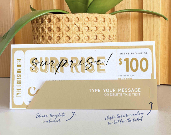 Surprise Birthday Gift, Subscription Gift Ticket Voucher, Streaming Service, EDITABLE Subscription Box Coupon Gift - Digital Download