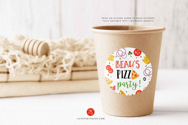 Pizza Party Birthday Party sticker
