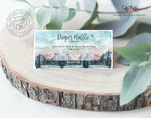Adventure Begins Baby Shower Invitation set - Digital Download