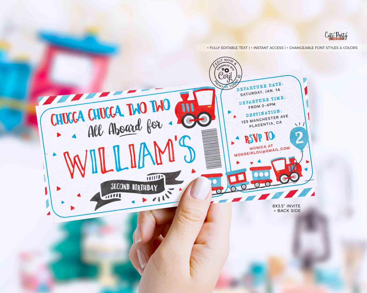 EDITABLE Chugga Chugga Choo choo Train Birthday Party ticket invitatio – Cute Party Dash editable-chugga-chugga-choo-choo-train-birthday-party-ticket-invitatio-cute-party-dash