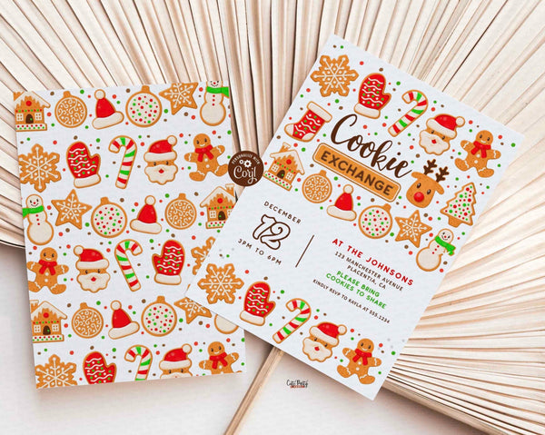Christmas Cookie Exchange Invitation, Cookie Exchange Party Digital Invite by CutePartyDash.com