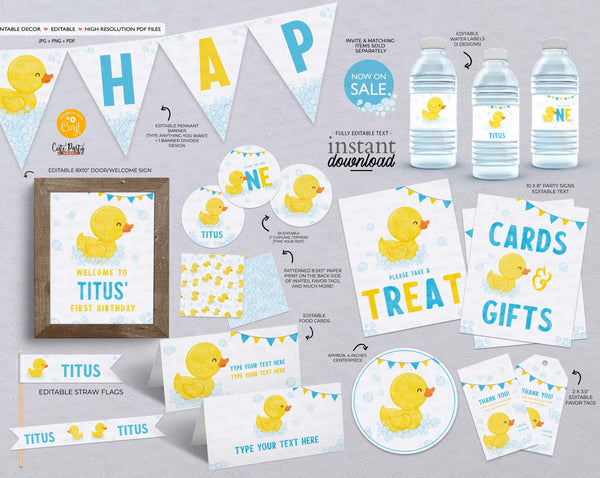 Rubber Duck Birthday Party Decoration