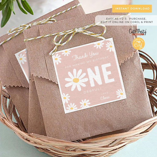 Daisy First Birthday Welcome Sign, Door Sign- Digital Download
