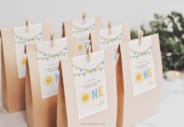 Boho Sun Little Sunshine favor tag