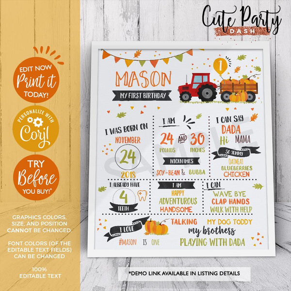 Our Little Pumpkin Birthday Party Water Bottle Labels - Digital Download - Cute Party Dash