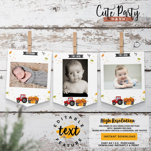 Our Little Pumpkin Birthday Party Water Bottle Labels - Digital Download - Cute Party Dash