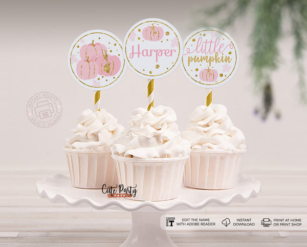 Our Little Pumpkin Birthday girl Wall Banner - Digital Download