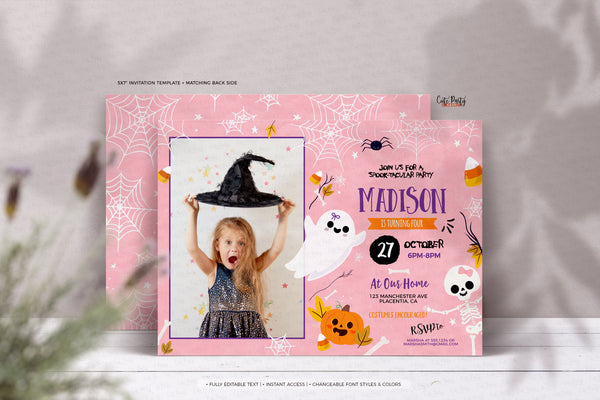Halloween First Birthday Time Capsule Card - Digital Download