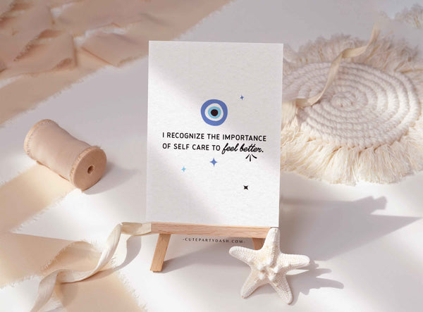 62 Self-Care Daily Affirmation Cards, Printable Positive Mental Health Affirmation Cards Deck - Instant Download