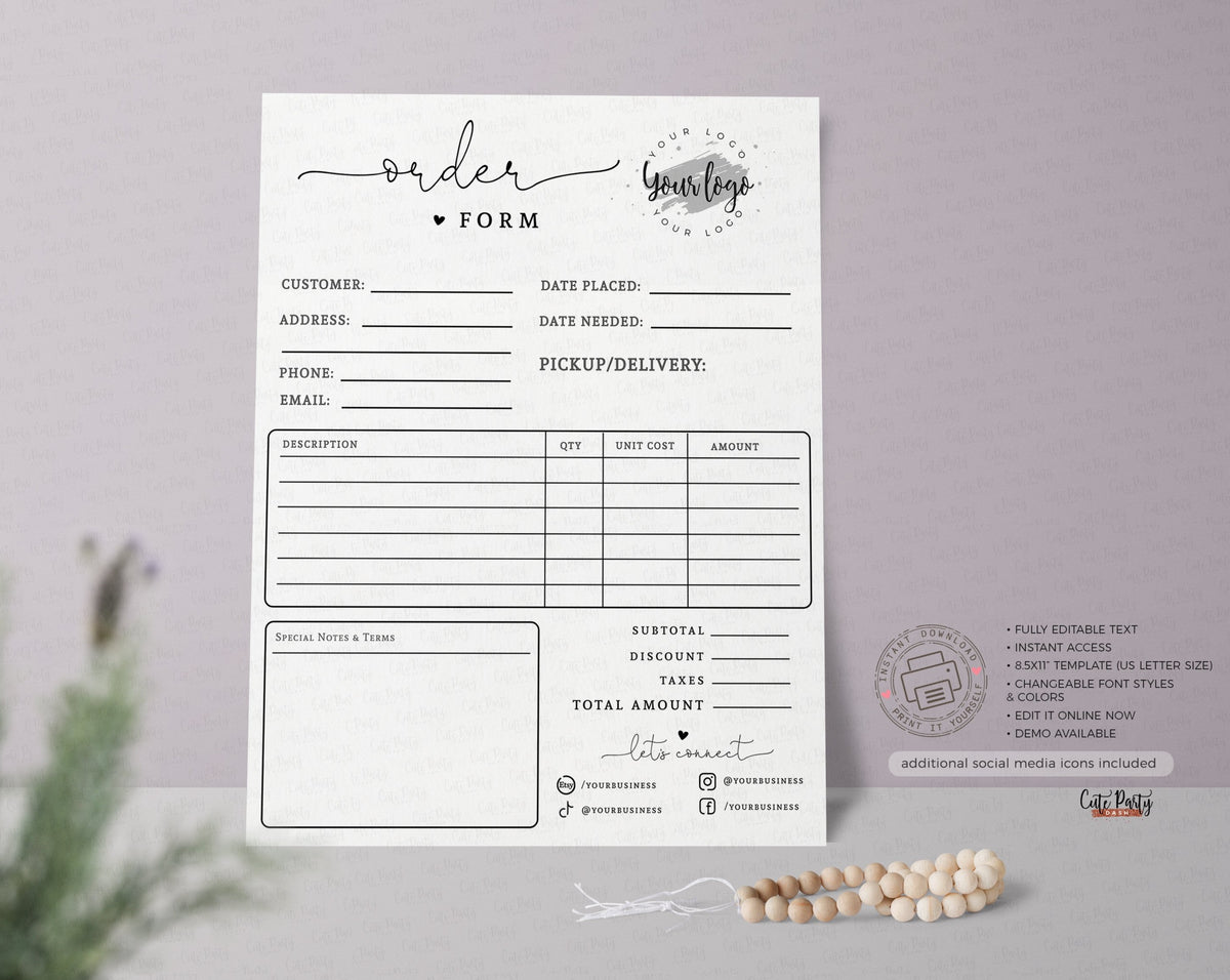 order-form-editable-template-billing-form-instant-download-cute-party-dash for Custom Sweatshirt Order Form Template Free Printable Order Form Editable Template Billing Form - Instant Download – Cute Party Dash for Custom Sweatshirt Order Form Template Free Printable