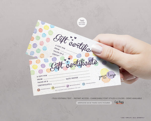 Watercolor Dots Logo Design Template - Premade Logo