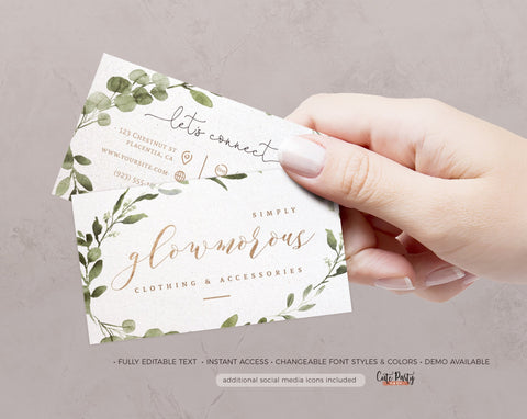 Eucalyptus Wreath Business Card - Professional Template