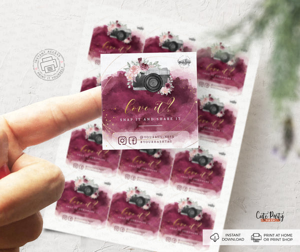 Burgundy and Gold Price List Editable Template - Instant Download