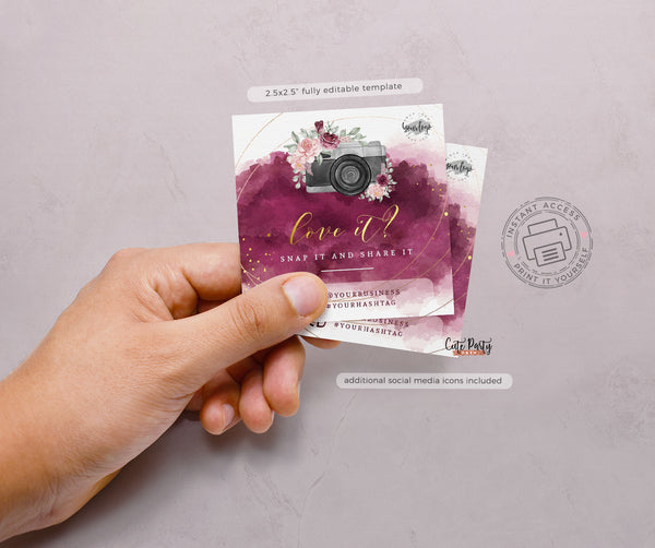 Burgundy and Gold Business Card - Professional Template