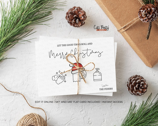 Minimalist Toilet Paper Christmas Card - Digital Download