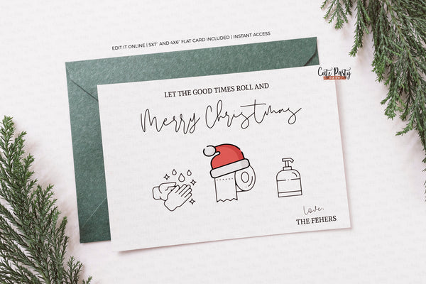 Minimalist Toilet Paper Christmas Card - Digital Download
