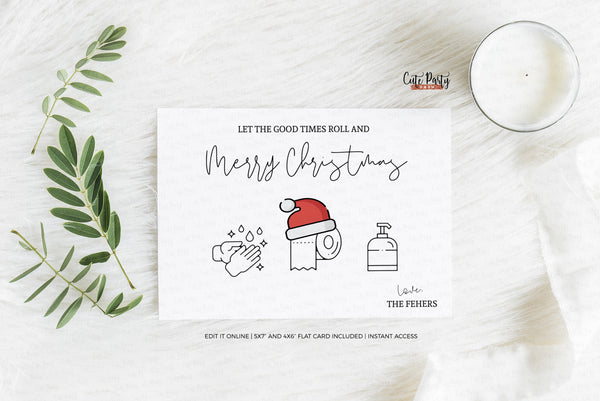 Minimalist Toilet Paper Christmas Card - Digital Download