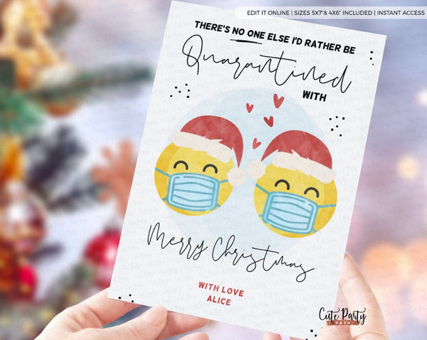Christmas Quarantine Anniversary Love Card - Digital Download