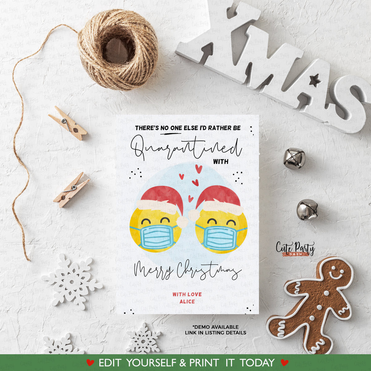 Quarantine store christmas card
