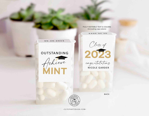 EDITABLE Graduation Party invitation Template, Modern Graduation Invite, Printable Grad cap Invitation - Instant Download