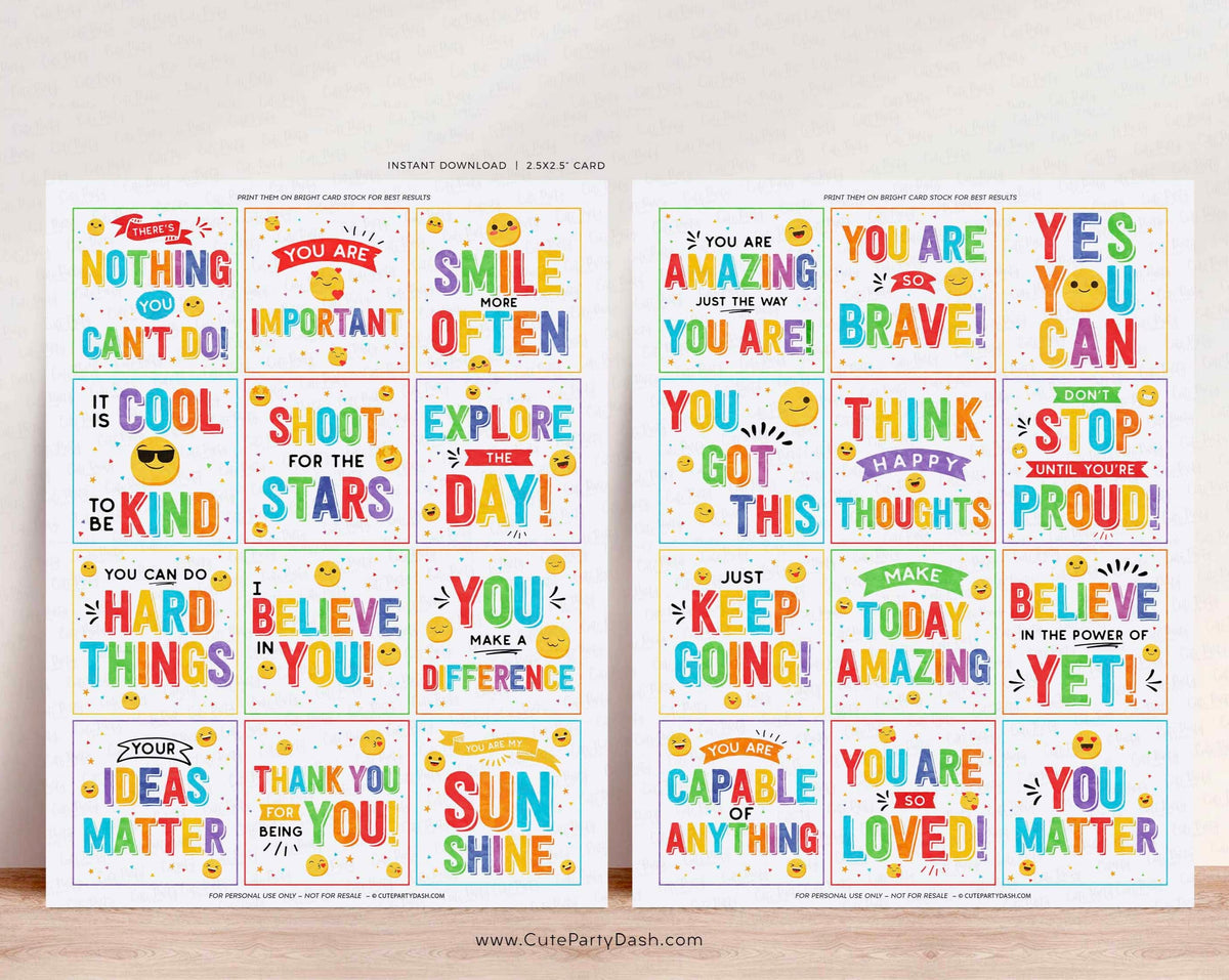 Lunchbox Notes for Kids, Motivational Lunchbox cards – Cute Party Dash lunchbox-notes-for-kids-motivational-lunchbox-cards-cute-party-dash