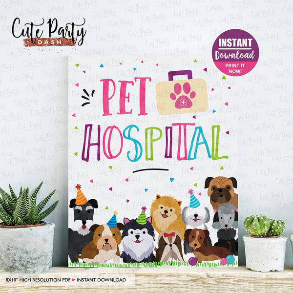Puppy Birthday Party Invitation - Digital Download - Cute Party Dash