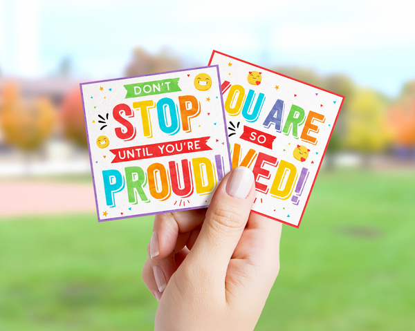 Lunchbox Notes for Kids, Motivational Lunchbox cards - Instant Download