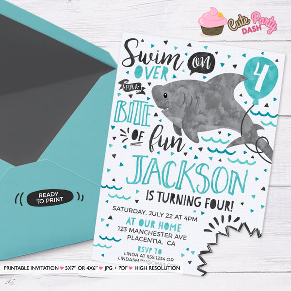 Shark birthday Printable Capri Sun Label template- Digital Download