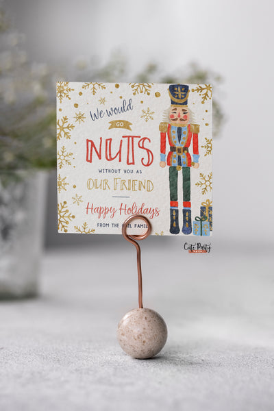 Christmas Go Nuts Without You Nutcracker Gift Tag - Digital Download