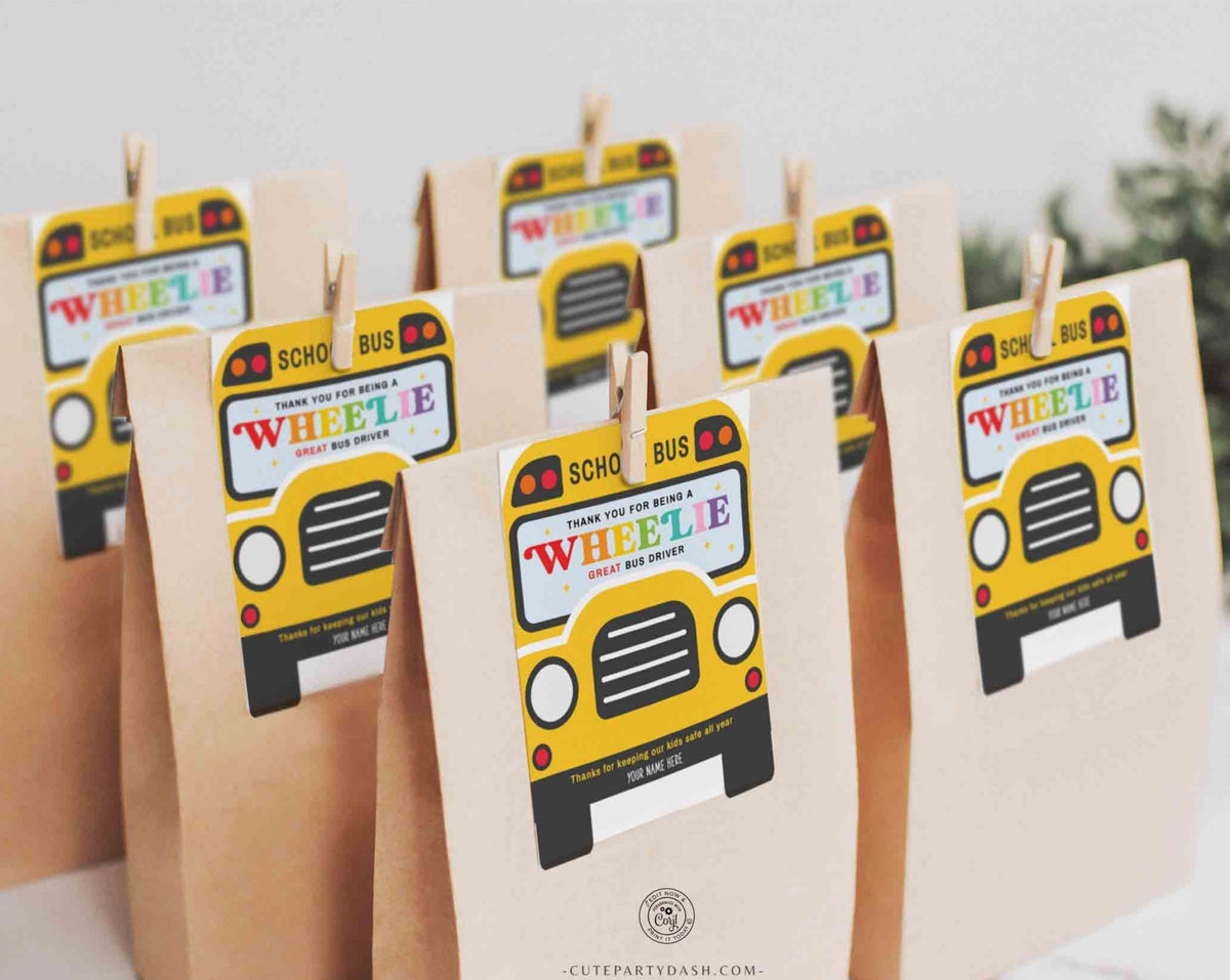 Bus Driver Appreciation Thank you Gift Tag - INSTANT Download – Cute Party Dash bus-driver-appreciation-thank-you-gift-tag-instant-download-cute-party-dash
