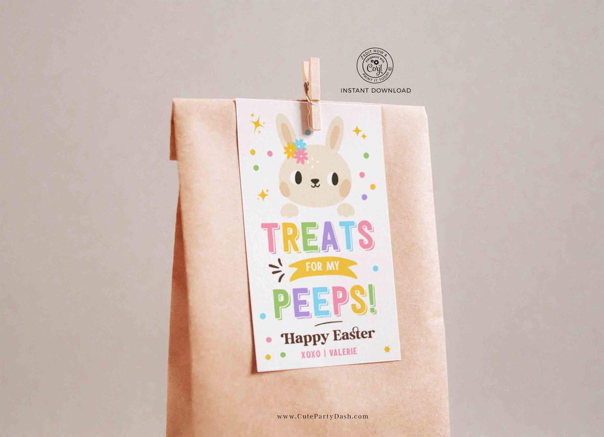 Treats For My Peeps Gift Tag, Editable Peeps Printable Tags, Kids East – Cute Party Dash treats-for-my-peeps-gift-tag-editable-peeps-printable-tags-kids-east-cute-party-dash
