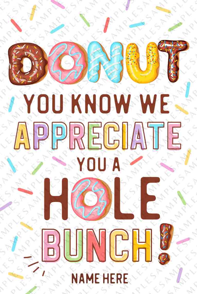 Donut Forget How Awesome You Are Printable Teacher Appreciation Gift