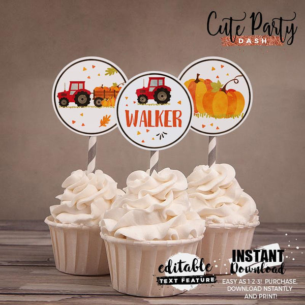 Our Little Pumpkin Birthday Party Water Bottle Labels - Digital Download - Cute Party Dash