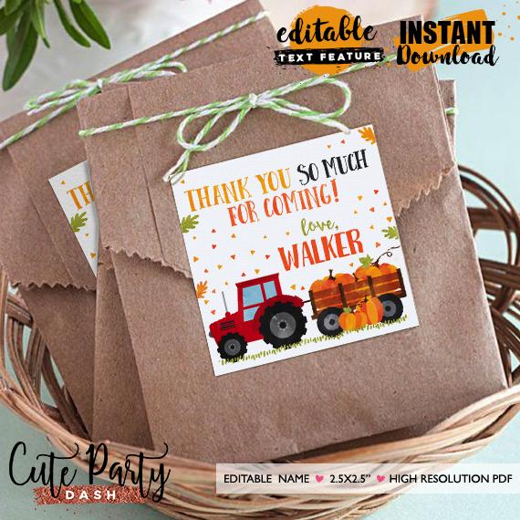 Our Little Pumpkin Birthday Party Water Bottle Labels - Digital Download - Cute Party Dash