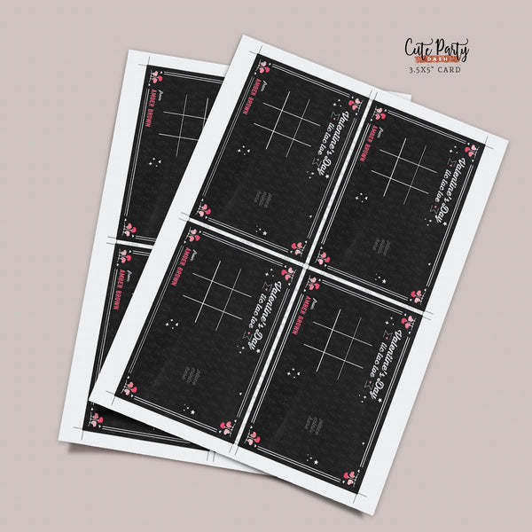 School Tic Tac Toe Valentine's Day card for kids - Digital Download