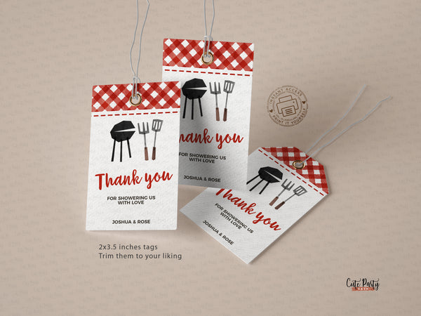 BBQ Baby Shower Party Signs - Digital Download